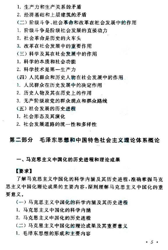 貴州成人高考專升本政治考試大綱