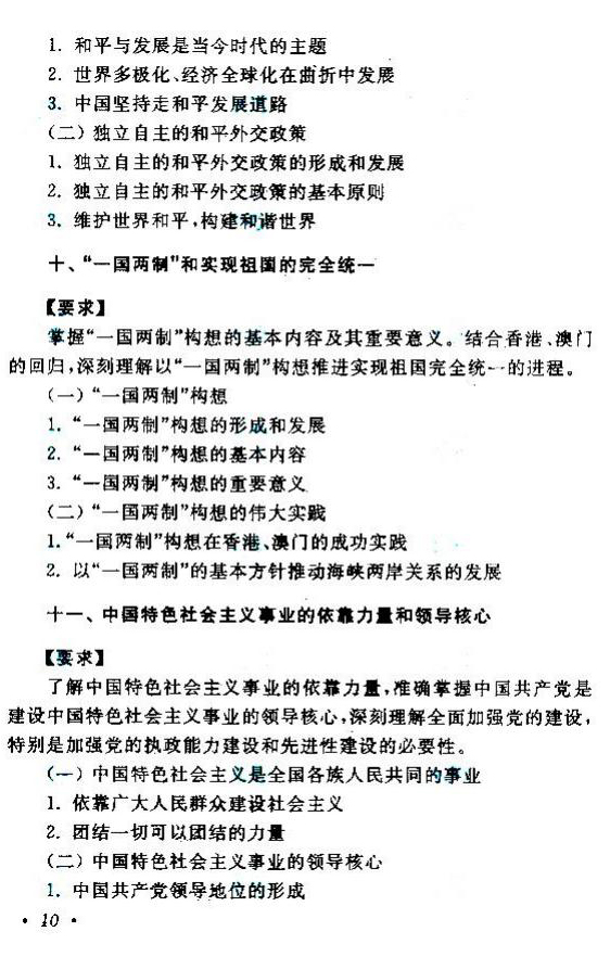 貴州成人高考專升本政治考試大綱