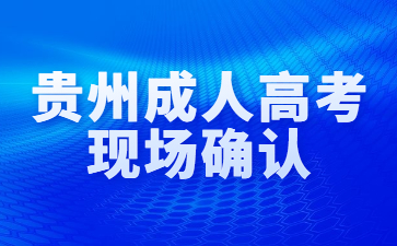 貴州成人高考現(xiàn)場(chǎng)確認(rèn)