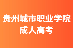 貴州城市職業(yè)學(xué)院成人高考